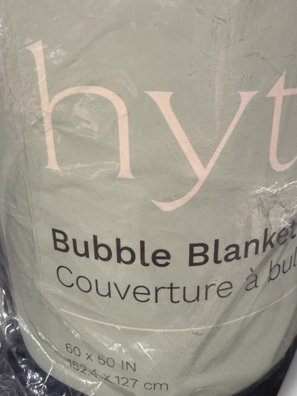 Hythe Bubble Blanket Navy Plush Faux Fur Throw 60x50 - Picture 7 of 12